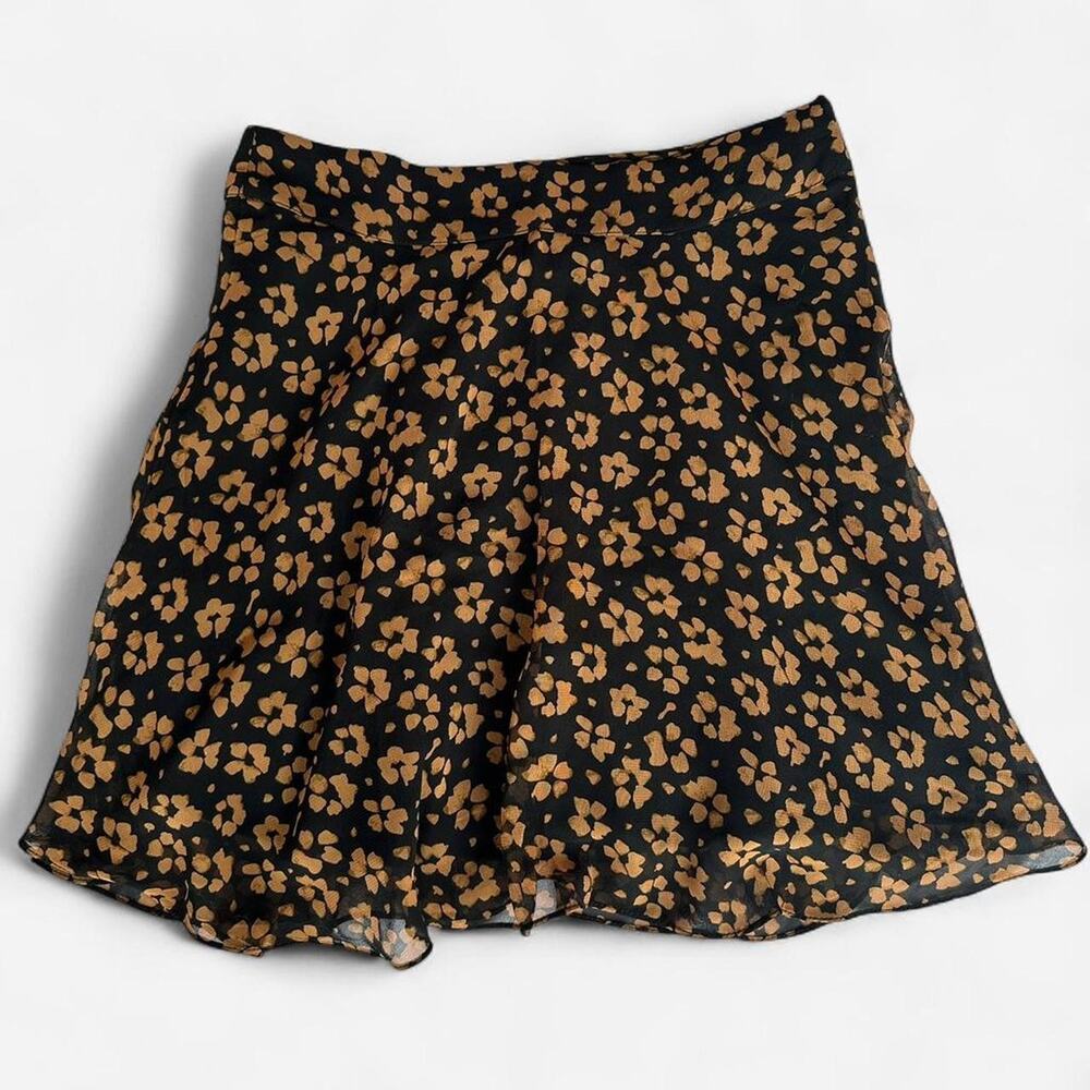 Urban outfitters black chiffon mini skirt